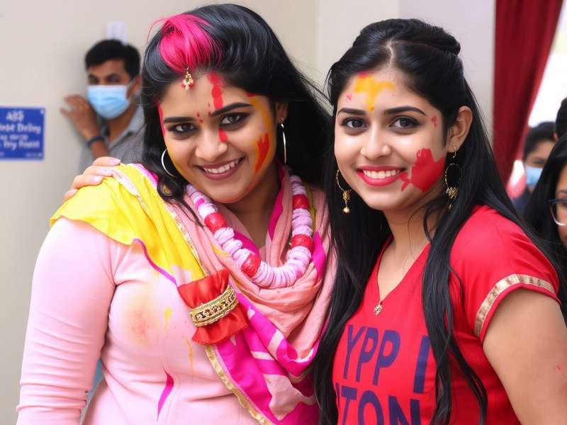 Colorful Holi celebration in the game Haryanvi Hype Holi event